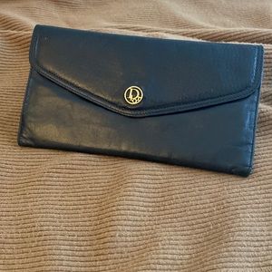 Christian Dior Black Leather Wallet - Vintage - Good Condition